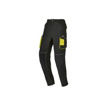 PARKSIDE PERFORMANCE® Herren Arbeitsbundhose mit CORDURA® Knieverstärkung (schwarz/gelb, 56) - B-Ware neuwertig