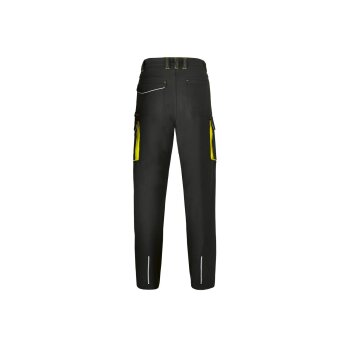 PARKSIDE PERFORMANCE® Herren Arbeitsbundhose mit CORDURA® Knieverstärkung (schwarz/gelb, 56) - B-Ware neuwertig