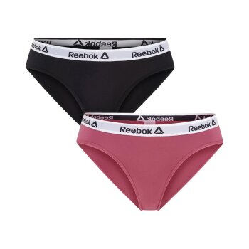 Reebok 2er Set Damen-Slips, S, schwarz/rosa - B-Ware sehr...