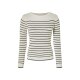esmara® Damen Strickpullover, in modischer Rippstrick-Qualität (Streifen, M (40/42)) - B-Ware neuwertig