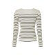 esmara® Damen Strickpullover, in modischer Rippstrick-Qualität (Streifen, M (40/42)) - B-Ware neuwertig