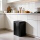 Ribelli Sensor-Mülleimer, aus Edelstahl, 30 L, schwarz - B-Ware Transportschaden Kosmetisch