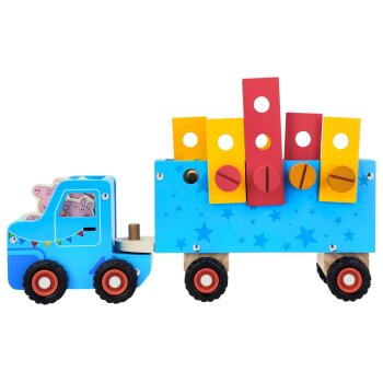 Peppa Pig Holz-Truck, mit Anhänger, Truck mit...