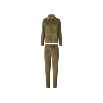 esmara® Damen Nicki-Hausanzug, 2-teilig (Olive, XL(48/50)) - B-Ware neuwertig