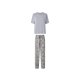 esmara® Damen Pyjama mit Modal (Grau, L(44/46)) - B-Ware sehr gut