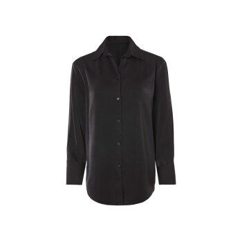 esmara® Damen Bluse, in matter Satin-Qualität (Schwarz, 44) - B-Ware neuwertig