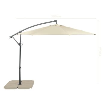 LIVARNO® Ampelschirm, UPF 80 - B-Ware Transportschaden Kosmetisch
