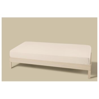 LIVARNO® Satin-Spannbettlaken, 90-100 x 200 cm (Beige) - B-Ware neuwertig