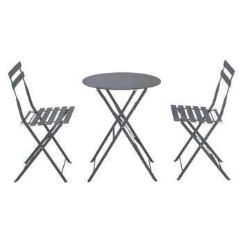 LIVARNO® Bistro-Set, 3-teilig (Anthrazit) - B-Ware sehr gut