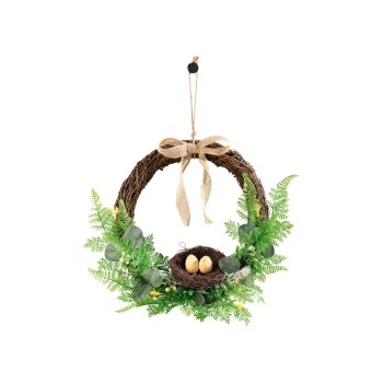LIVARNO Frühlingsdekoration Osterkranz, Schleife -...