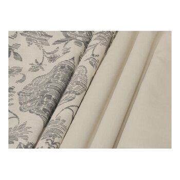 LIVARNO® Satin-Bettwäsche, 135 x 200 cm (creme/grau) - B-Ware neuwertig