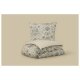 LIVARNO® Satin-Bettwäsche, 135 x 200 cm (creme/grau) - B-Ware neuwertig