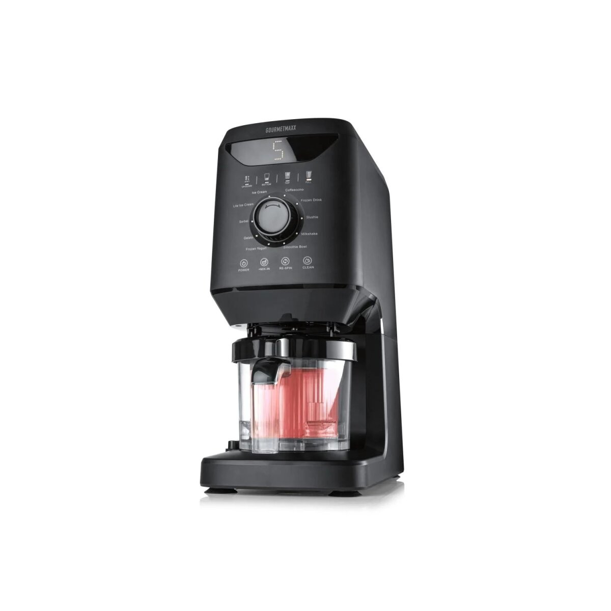GOURMETmaxx Eismaschine 19370, 800W, 2x 500ml, schwarz