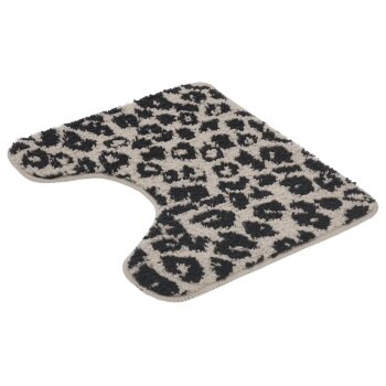 LIVARNO® Badezimmergarnitur, 3er-Set (Teppich/ mit WC-Ausschnitt, gemustert schwarz) - B-Ware sehr gut