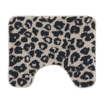 LIVARNO® Badezimmergarnitur, 3er-Set (Teppich/ mit WC-Ausschnitt, gemustert schwarz) - B-Ware sehr gut