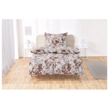 LIVARNO home Bettwäsche, 140 x 200 cm, braun -...