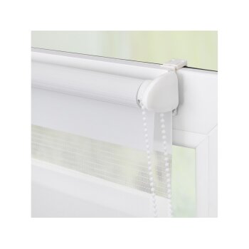 Lichtblick Duo Rollo Klemmfix, ohne Bohren, ab 45 x 150 cm (Weiß, 80x150 cm) - B-Ware sehr gut