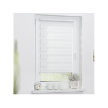 Lichtblick Duo Rollo Klemmfix, ohne Bohren, ab 45 x 150 cm (Weiß, 80x150 cm) - B-Ware sehr gut