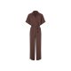 esmara® Damen Jumpsuit, in modischer Crêpe-Struktur (Braun, XS (32/34)) - B-Ware neuwertig