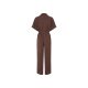 esmara® Damen Jumpsuit, in modischer Crêpe-Struktur (Braun, XS (32/34)) - B-Ware neuwertig