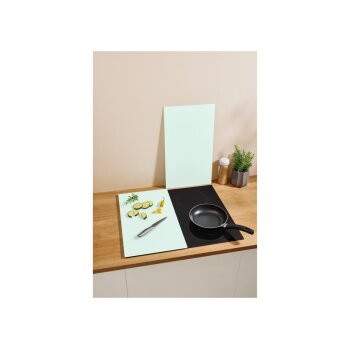 SILVERCREST® Glas-Herdabdeckplatten, 2 Stück (Milchglas) - B-Ware neuwertig