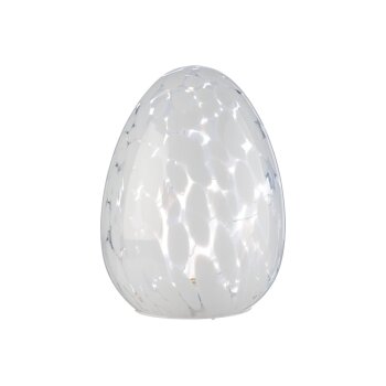 LIVARNO® Osterdekoration Glas Hase / Osterei LED (Ei/weiß) - B-Ware neuwertig