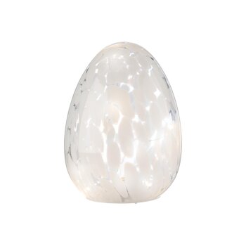 LIVARNO® Osterdekoration Glas Hase / Osterei LED (Ei/weiß) - B-Ware neuwertig