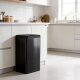 Ribelli Sensor-Mülleimer, aus Edelstahl, 50 L, schwarz - B-Ware Transportschaden Kosmetisch