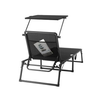 LIVARNO® Alu-Dreibeinliege »Houston«, schwarz - B-Ware