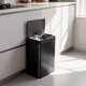 Ribelli Sensor-Mülleimer, aus Edelstahl, 30 L, schwarz - B-Ware sehr gut