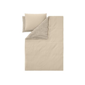 LIVARNO® Wendebettwäsche, aus Satin, 240 x 220 cm, beige - B-Ware neuwertig