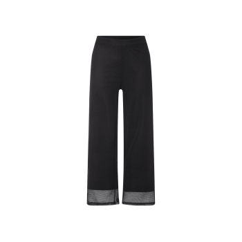 esmara® Damen Wide-Leg-Strickhose, blickdicht gefüttert (Schwarz, S(36/38)) - B-Ware neuwertig