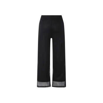 esmara® Damen Wide-Leg-Strickhose, blickdicht gefüttert (Schwarz, S(36/38)) - B-Ware neuwertig