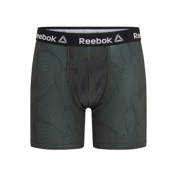 Reebok Herren Boxershorts, 2 Stück (schwarz/khaki, S (44/46)) - B-Ware neuwertig