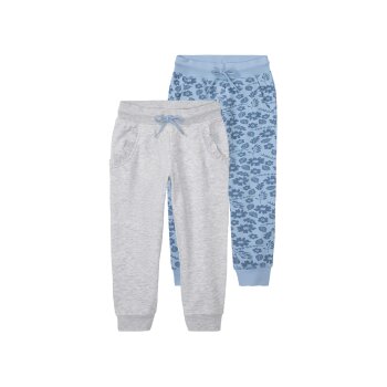 lupilu® Kleinkinder Sweathose, 2 Stück, mit Baumwolle (Blau/Grau, 122/128) - B-Ware sehr gut