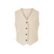 esmara® Damen-Weste, mit Leinen, 46, beige - B-Ware neuwertig