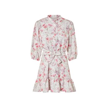 esmara® Damen Minikleid in Leinenoptik (Weiß/Pink, 46) - B-Ware neuwertig