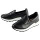 Damen Slipper, G-Weite, aus Leder (Schwarz, 38) - B-Ware neuwertig