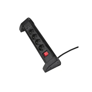 TRONIC® Tischsteckdosenleiste, schwarz - B-Ware sehr gut