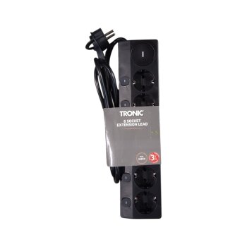 TRONIC® Steckdosenleiste, 6-fach, schwarz - B-Ware...
