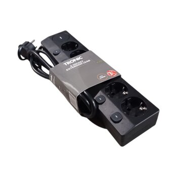 TRONIC® Steckdosenleiste, 6-fach, schwarz - B-Ware...