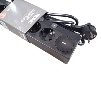 TRONIC® Steckdosenleiste, 6-fach, schwarz - B-Ware neuwertig