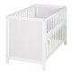 roba 2 in 1 Babybett 60 x 120 cm + Matratze - Gitter- & Beistellbett 6-fach Höhenverstellbar, Holz/weiß - B-Ware Transportschaden Kosmetisch