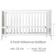 roba 2 in 1 Babybett 60 x 120 cm + Matratze - Gitter- & Beistellbett 6-fach Höhenverstellbar, Holz/weiß - B-Ware Transportschaden Kosmetisch