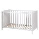 roba 2 in 1 Babybett 60 x 120 cm + Matratze - Gitter- & Beistellbett 6-fach Höhenverstellbar, Holz/weiß - B-Ware Transportschaden Kosmetisch