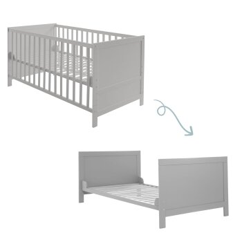 roba Kombi-Kinderbett, 70 x 140 cm, Holz taupe - B-Ware...