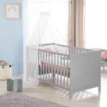 roba Kombi-Kinderbett, 70 x 140 cm, Holz taupe - B-Ware Transportschaden Kosmetisch