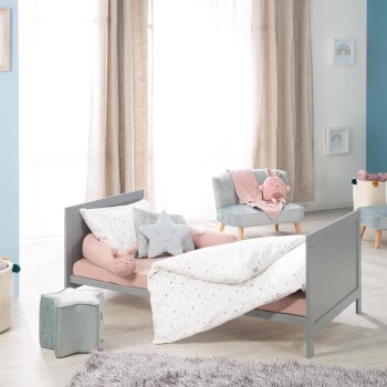 roba Kombi-Kinderbett, 70 x 140 cm, Holz taupe - B-Ware Transportschaden Kosmetisch