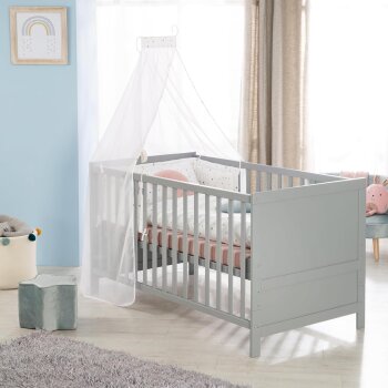 roba Kombi-Kinderbett, 70 x 140 cm, Holz taupe - B-Ware Transportschaden Kosmetisch