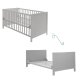roba Kombi-Kinderbett, 70 x 140 cm, Holz taupe - B-Ware Transportschaden Kosmetisch